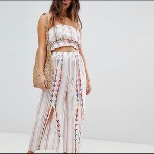 Embroidered Two Piece Set